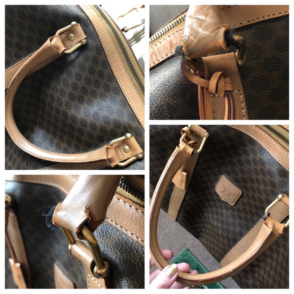 Céline AUTHENTIC Vintage Macadam M14 Weekender Travel Boston Duffle Bag - Picture 6 of 16